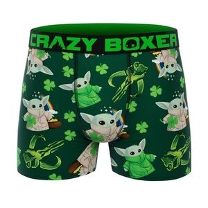 CRAZYBOXER Large Mandalorian St Patrick Men's Boxer Briefs